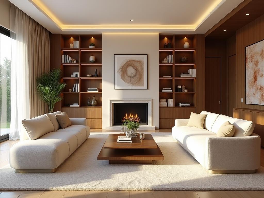 Snapshot of a beautifully furnished living room